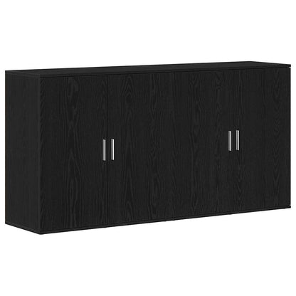 Buffet 2 pcs Carvalho Preto 79 x 38 x 80 cm Madeira processada