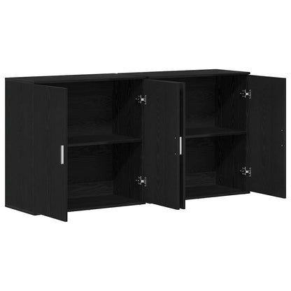 Buffet 2 pcs Carvalho Preto 79 x 38 x 80 cm Madeira processada