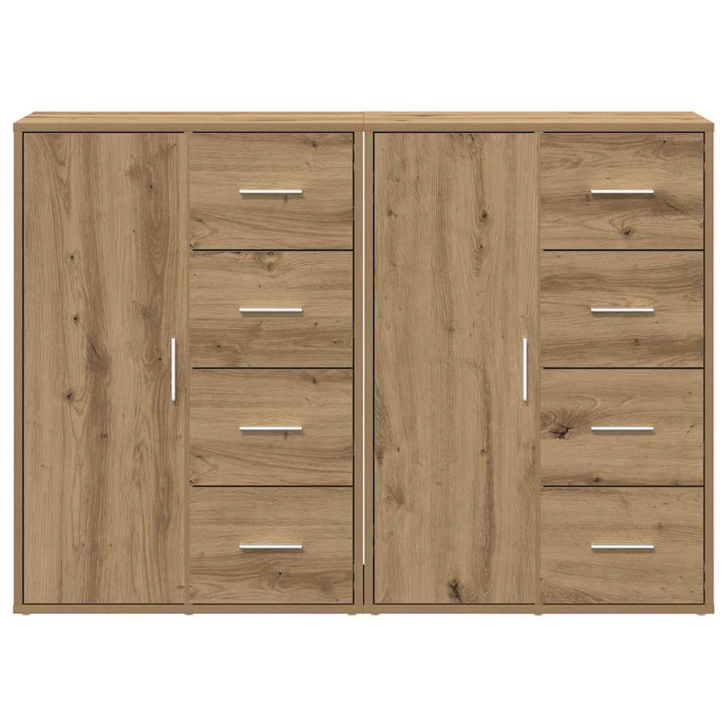 Buffet com gaveta 2 pcs Carvalho Artesanal 60 x 31 x 84 cm