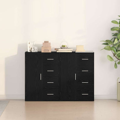 Buffet 2 pcs Carvalho Preto 60 x 31 x 84 cm Madeira processada