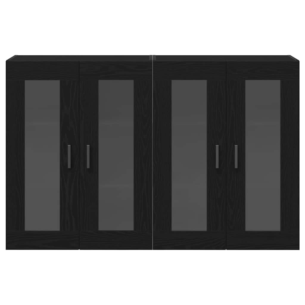 Armários de Parede 2 pcs Carvalho Preto 69,5 x 34 x 90 cm