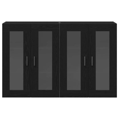 Armários de Parede 2 pcs Carvalho Preto 69,5 x 34 x 90 cm