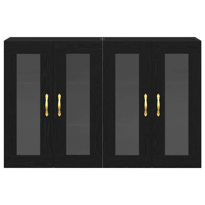 Armários de Parede 2 pcs Carvalho Preto 69,5 x 34 x 90 cm