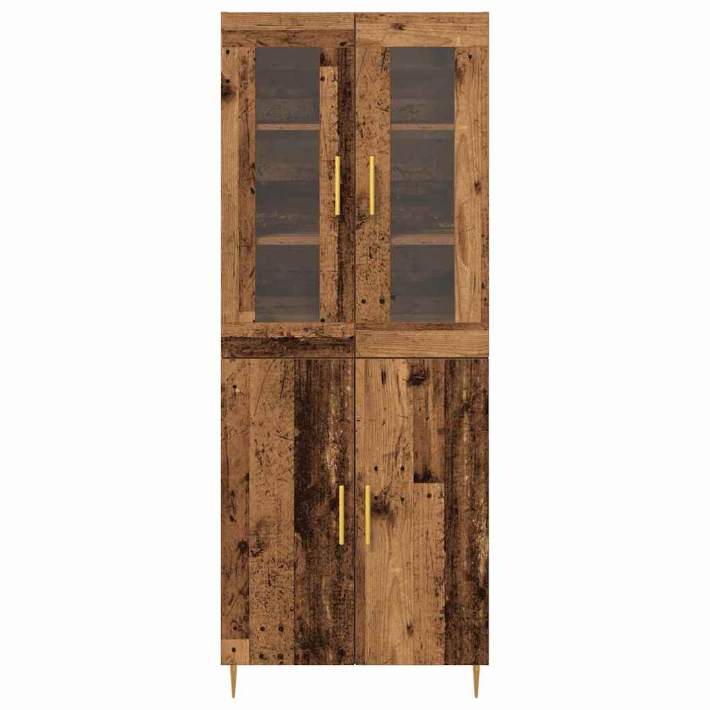 Buffê Montado na parede 2 pcs Madeira antiga 69,5 x 34 x 180 cm