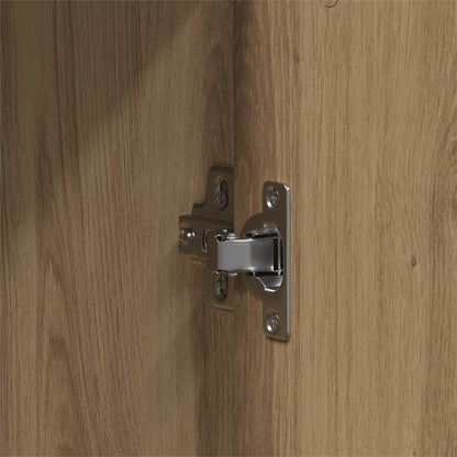 Conjunto de Móveis para Banheiro com porta 3 pcs Castanho
