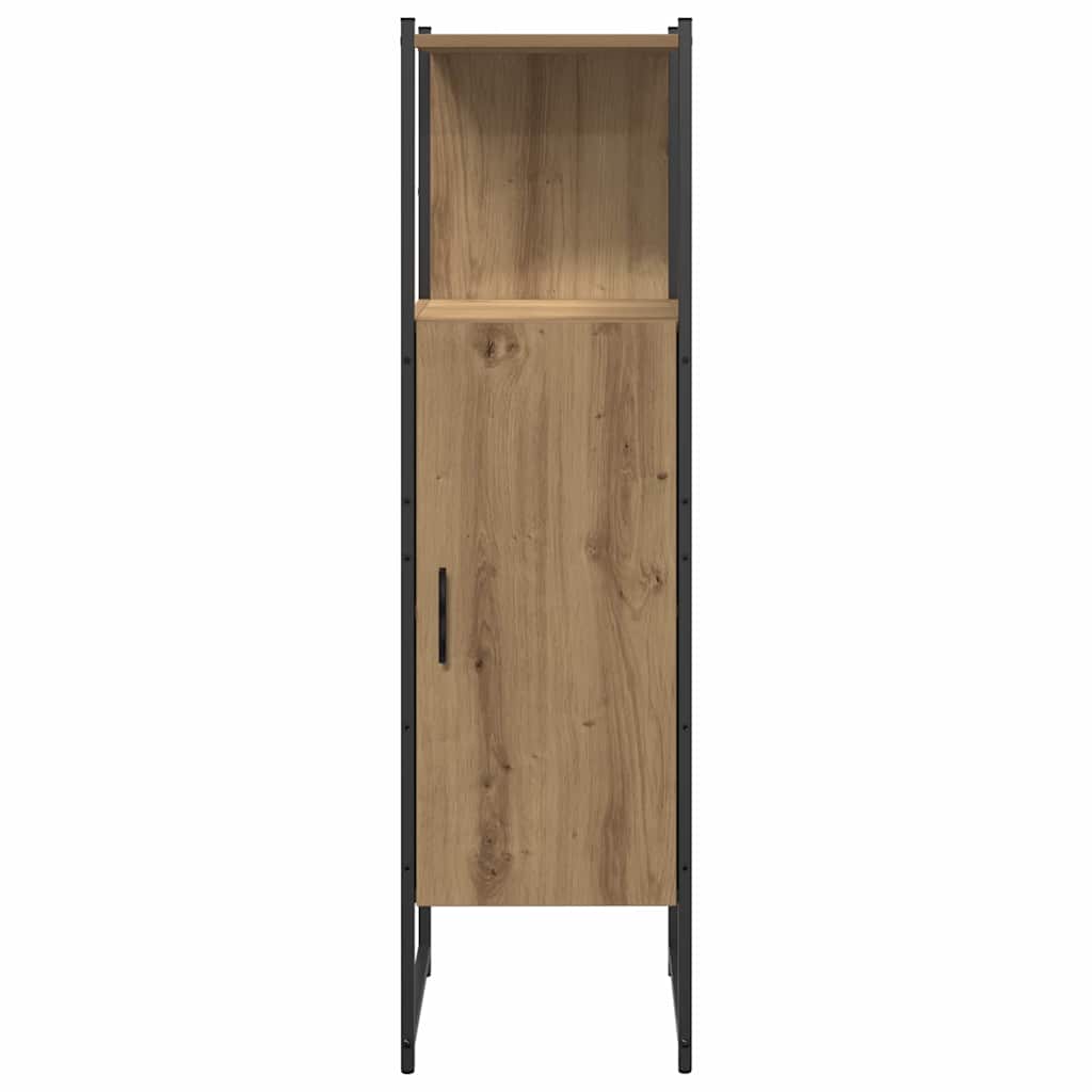 Conjunto de Móveis para Banheiro com porta 3 pcs Castanho
