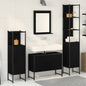 Conjunto de Móveis para Banheiro 4 pcs Preto 33 x 33 x 185.5 cm