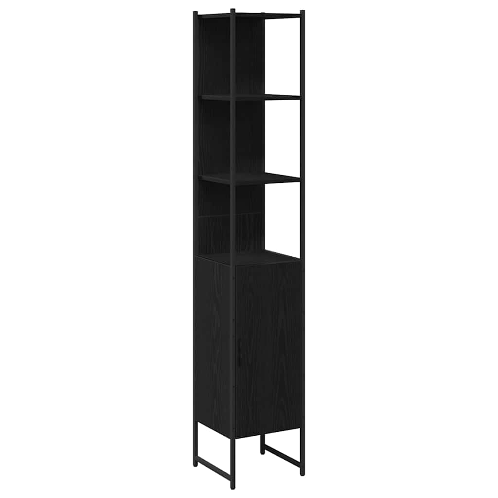 Conjunto de Móveis para Banheiro 4 pcs Preto 33 x 33 x 185.5 cm