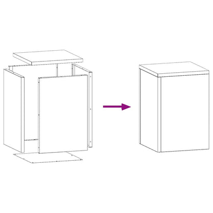 Suportes para plantas 2 pcs Preto 24 x 24 x 35 cm Aço