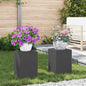 Suportes para plantas 2 pcs Preto 24 x 24 x 35 cm Aço