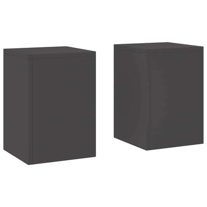 Suportes para plantas 2 pcs Preto 24 x 24 x 35 cm Aço