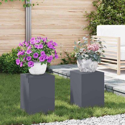 Suportes para plantas 2 pcs Antracite 24 x 24 x 35 cm Aço