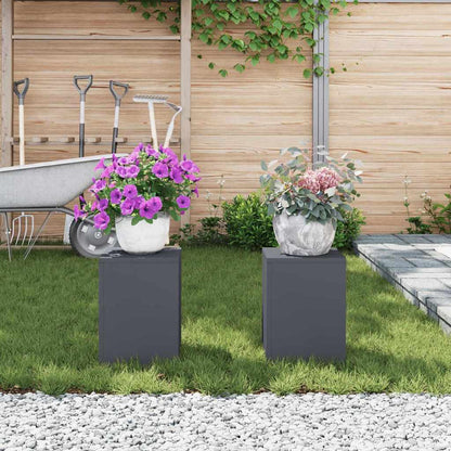 Suportes para plantas 2 pcs Antracite 24 x 24 x 35 cm Aço
