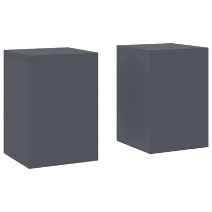 Suportes para plantas 2 pcs Antracite 24 x 24 x 35 cm Aço