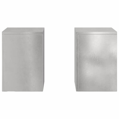 Suportes para plantas 2 pcs Prateado 24 x 24 x 35 cm
