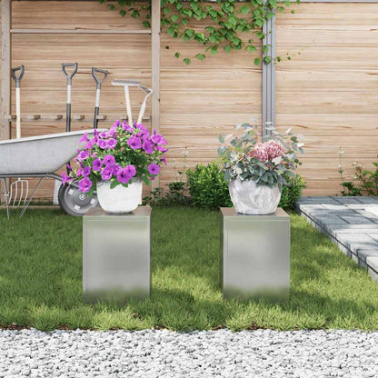 Suportes para plantas 2 pcs Prateado 24 x 24 x 35 cm