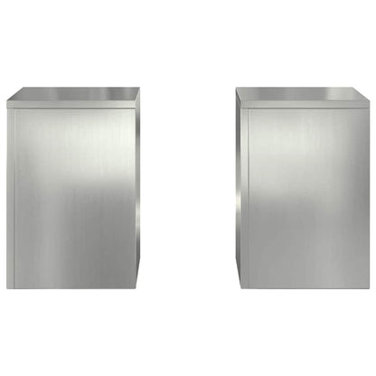 Suportes para plantas 2 pcs Prateado 24 x 24 x 35 cm