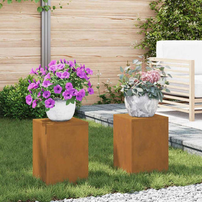 Suportes para plantas 2 pcs Ferro Enferrujado 24 x 24 x 35 cm