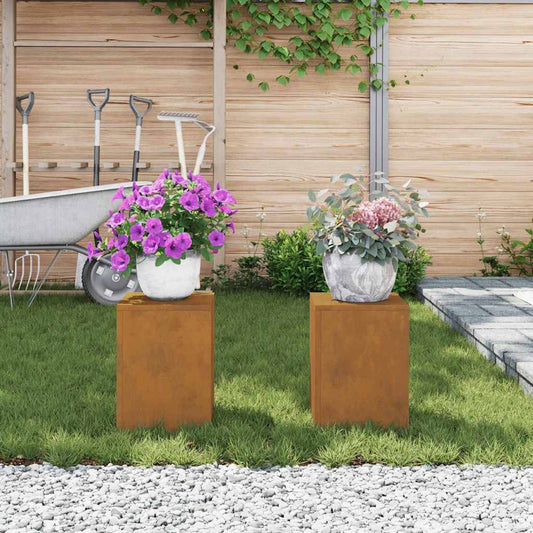 Suportes para plantas 2 pcs Ferro Enferrujado 24 x 24 x 35 cm