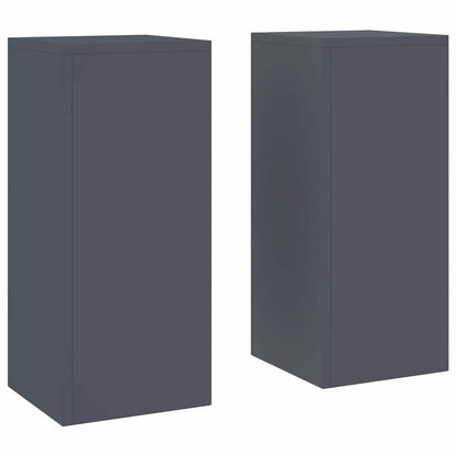 Suportes para plantas 2 pcs Antracite 24 x 24 x 55 cm Aço