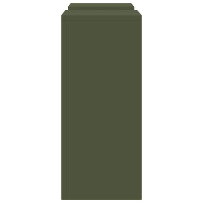 Suportes para plantas 2 pcs Verde-oliva 24 x 24 x 55 cm Aço