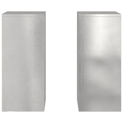 Suportes para plantas 2 pcs Prateado 24 x 24 x 55 cm