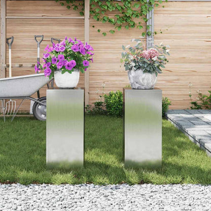 Suportes para plantas 2 pcs Prateado 24 x 24 x 55 cm