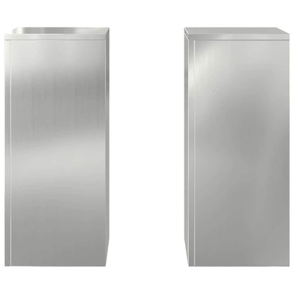 Suportes para plantas 2 pcs Prateado 24 x 24 x 55 cm
