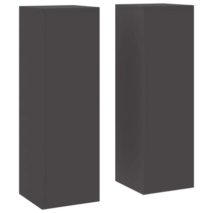 Suportes para plantas 2 pcs Preto 24 x 24 x 75 cm Aço