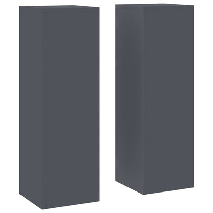 Suportes para plantas 2 pcs Antracite 24 x 24 x 75 cm Aço
