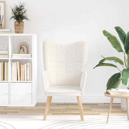 poltrona Creme 62 x 67 x 95,5 cm Tecido Sherpa
