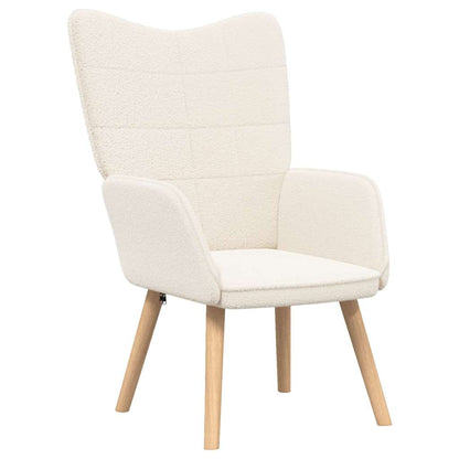 poltrona Creme 62 x 67 x 95,5 cm Tecido Sherpa