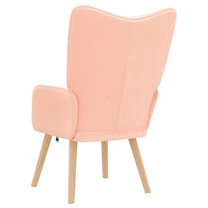 poltrona Rosa 62 x 67 x 95,5 cm Tecido Sherpa