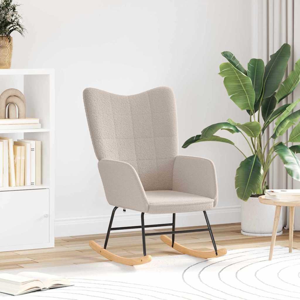 Cadeira de baloiço Cinzento-claro Tecido Sherpa