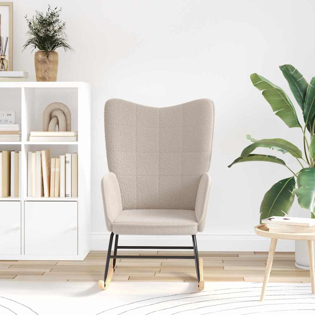 Cadeira de baloiço Cinzento-claro Tecido Sherpa