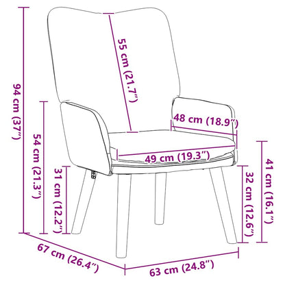poltrona Cinzento-claro 63 x 67 x 94 cm tecido