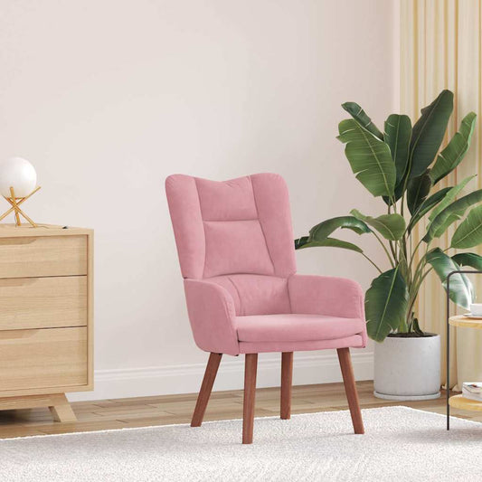 Cadeira Relaxante Rosa Veludo