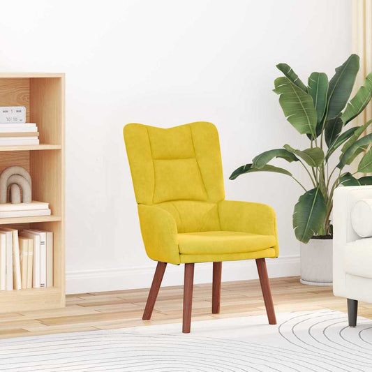 Cadeira Relaxante Amarelo Veludo