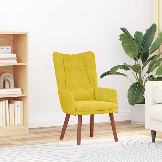 Cadeira Relaxante Amarelo Veludo