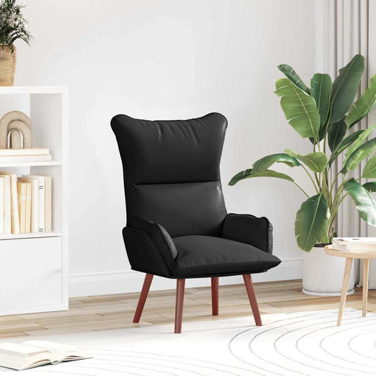 Cadeira Relaxante Preto Couro sintético