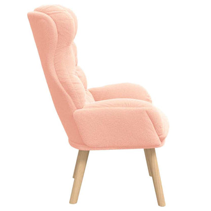 poltrona Rosa 69 x 74 x 93 cm Tecido Sherpa