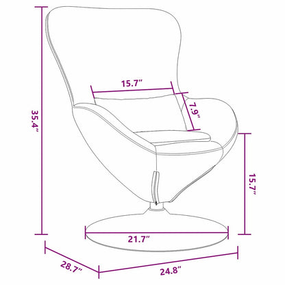 Cadeira ovo Preto 63 x 73 x 90 cm tecido