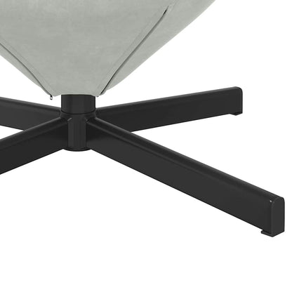 Cadeira ovo Cinzento-claro 63 x 73 x 90 cm Veludo