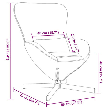 Cadeira ovo Cinzento-claro 63 x 73 x 90 cm tecido