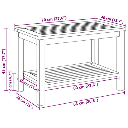 Mesa de centro Castanho 70 x 40 x 45 cm