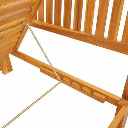 Espreguiçadeira 1-pessoa Castanho 200 x 57 x 75cm