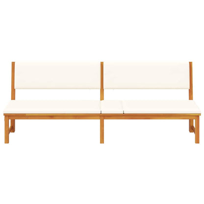 Espreguiçadeira com almofada 1-pessoa Castanho 200 x 57 x 75cm