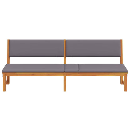 Espreguiçadeira 1-pessoa Castanho 200 x 57 x 75cm