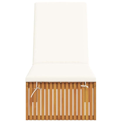 Espreguiçadeira com almofada 1-pessoa Castanho 200 x 55 x 94cm