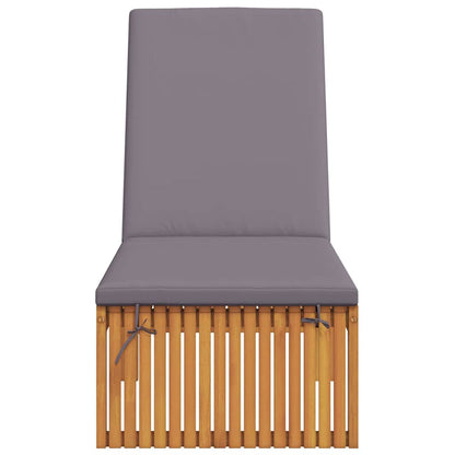 Espreguiçadeira com almofada 1-pessoa Castanho 200 x 55 x 94cm